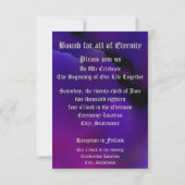 Invitation Mariage Rose de goth violet profond (Dos)