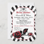 Invitation Mariage Rose de Pirate Goth (Devant)
