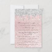 Invitation Mariage Rose de Robinet d'Argent Douce 16ème Cérém (Devant)