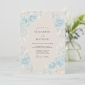 Invitation Mariage Rose de Sable Céleste (Debout devant)
