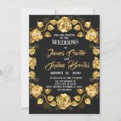 Invitation Mariage rose d'or (Devant)