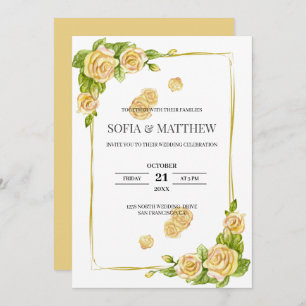 Invitation Mariage Rose d'or