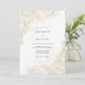 Invitation Mariage Rose Douce Champagne (Debout devant)