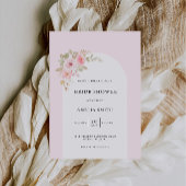 Invitation Mariage rose douche nuptiale
