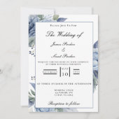 Invitation Mariage Rose Dusty Blue (Devant)