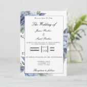 Invitation Mariage Rose Dusty Blue (Debout devant)