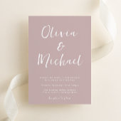Invitation Mariage rose Dusty moderne