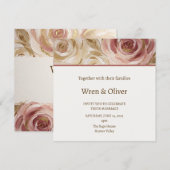 Invitation Mariage Rose Éblouissante (Devant / Derrière)