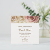Invitation Mariage Rose Éblouissante (Debout devant)