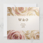 Invitation Mariage Rose Éblouissante (Dos)