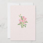 Invitation mariage rose élégant (Dos)