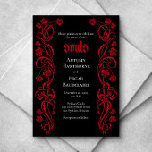 Invitation Mariage Rose élégant gothique