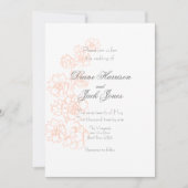 Invitation Mariage rose et blanc (Devant)