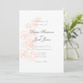 Invitation Mariage rose et blanc (Debout devant)