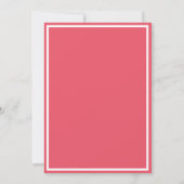 Invitation Mariage rose et blanc (Dos)
