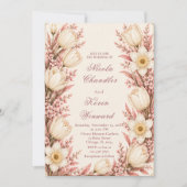 Invitation Mariage Rose et Champagne (Devant)