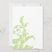 Invitation Mariage rose et vert (Dos)