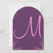 Invitation Mariage Rose et Violet (Dos)