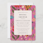 Invitation Mariage rose floral Enregistrer la date (Devant)
