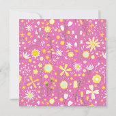Invitation Mariage rose floral moderne (Dos)