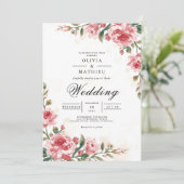 Invitation Mariage Rose Flux Arch (Debout devant)