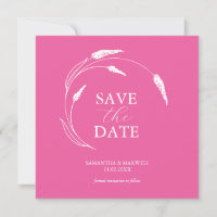 Mariage rose Fuchsia Enregistrer La Date Modèle