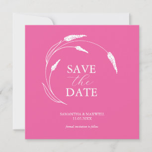 Invitation Mariage rose Fuchsia Enregistrer La Date Modèle