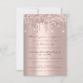 Invitation Mariage Rose Gold  Douche de Mariée 16 ans (Devant)