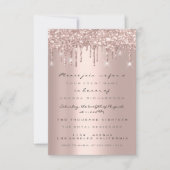 Invitation Mariage Rose Gold  Fête de Mariage Douce 16e (Devant)