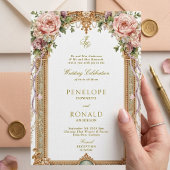 Invitation Mariage Rose Gold Romantique