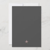 Invitation Mariage rose Gold Starfish Elegant Ocean Beach (Dos)