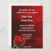 Invitation Mariage Rose gothique (Devant)
