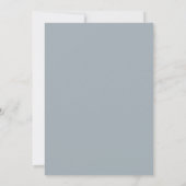 Invitation Mariage Rose Gracieuse Bleu Ardoise (Dos)