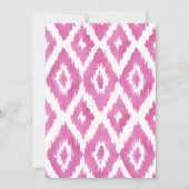 Invitation Mariage rose Ikat (Dos)