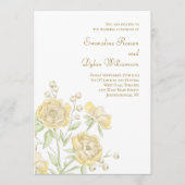 Invitation Mariage Rose Jaune (Devant)