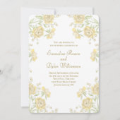Invitation Mariage Rose Jaune (Devant)