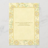 Invitation Mariage Rose Jaune (Dos)