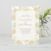 Invitation Mariage Rose Jaune (Debout devant)
