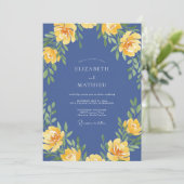 Invitation Mariage Rose Jaune Ardoise (Debout devant)