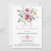 Invitation Mariage rose jaune Couples Douche (Devant)