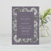 Invitation Mariage Rose Lavande Subtile (Debout devant)