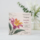 Invitation Mariage rose Lily (Debout devant)