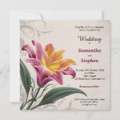 Invitation Mariage rose Lily (Devant)