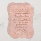 Invitation Mariage Rose lin (Devant / Derrière)