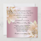 Invitation Mariage rose Lotus (Devant)