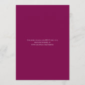 Invitation Mariage Rose Marron Épargnez la Date (Dos)