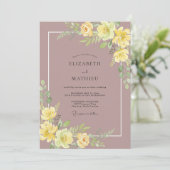 Invitation Mariage Rose Mauve Beurre (Debout devant)