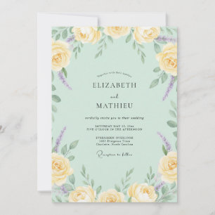 Invitation Mariage Rose Mentholée Beurre