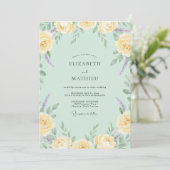 Invitation Mariage Rose Mentholée Beurre (Debout devant)