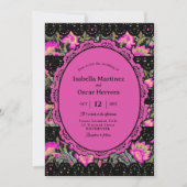 Invitation Mariage rose mexicain (Devant)